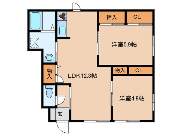 ベネティア館の物件間取画像